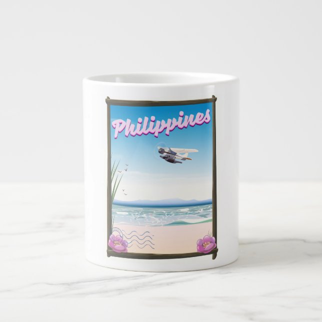 Philippines Travel poster Large Coffee Mug (Front)