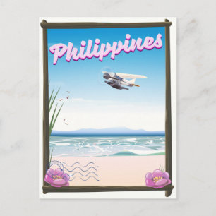 Philippines Travel poster Postcard