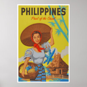 Philippines Vintage Travel Poster Wall Art Print