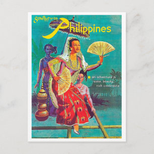 Philippines, women in traditional, folk costumes postcard