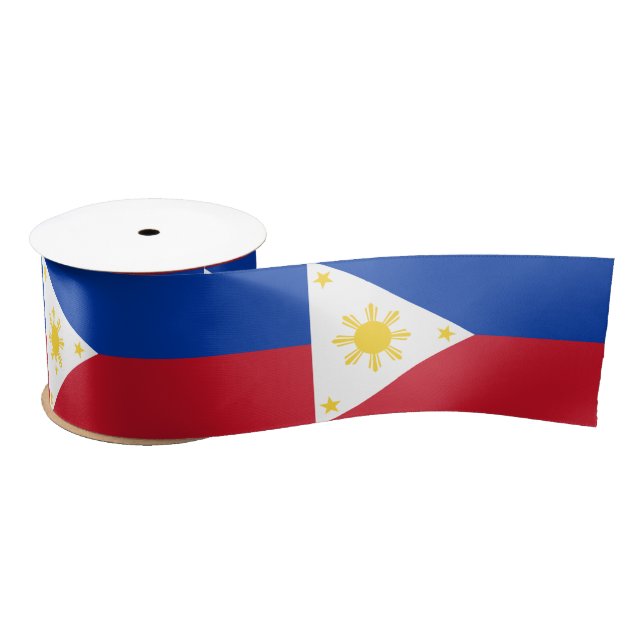 Philippino Flag & Philippines, holiday/sports Satin Ribbon (Spool)