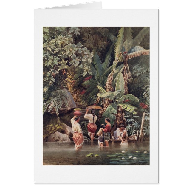 Philippino Women Washing Beneath a Banana Tree, 18 (Front)