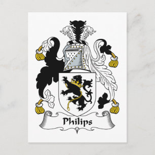 Philips Family Crest Postcard