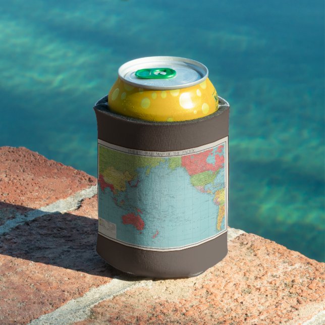 Philips' War Map of the Pacific, 1945 Can Cooler (In Situ Pool)