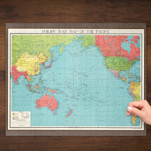 Philips' War Map of the Pacific, 1945 Jigsaw Puzzle