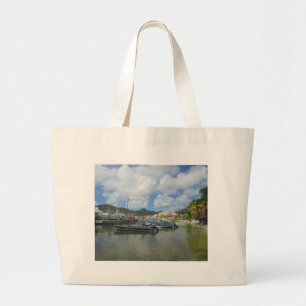 Philipsburg Harbour St. Maarten Large Tote Bag