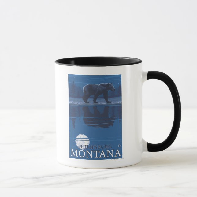 Philipsburg, MontanaBear in Moonlight Mug (Right)