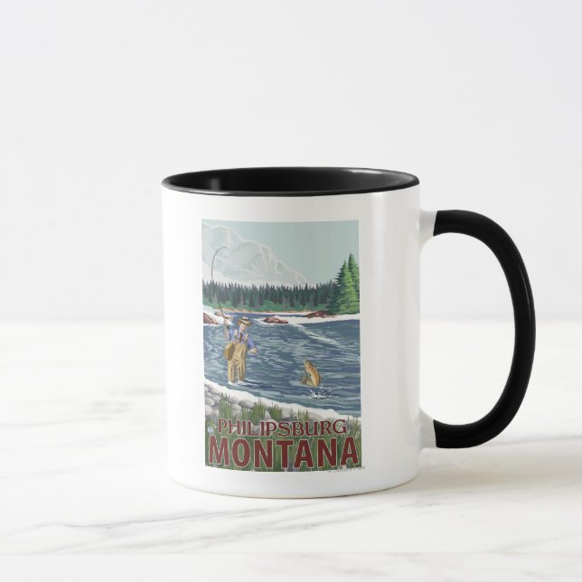 Philipsburg, MontanaFly Fisherman Mug (Right)