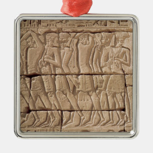 Philistine prisoners being led away metal ornament