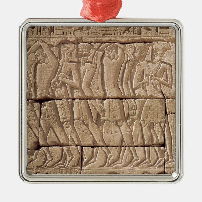 Philistine prisoners being led away metal ornament (Front)