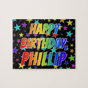 "PHILLIP" First Name, Fun "HAPPY BIRTHDAY" Jigsaw Puzzle