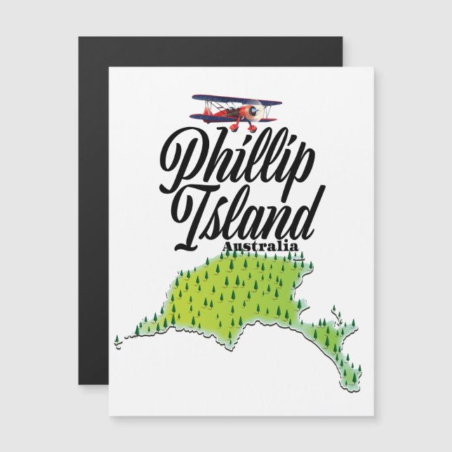 Phillip Island Australia map (Front/Back)