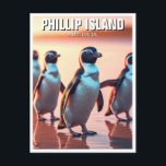 Phillip Island Australia Postcard<br><div class="desc">Phillip Island, located off the southern coast of Australia in Victoria, is a popular destination known for its stunning natural beauty, diverse wildlife, and family-friendly attractions. Renowned for the iconic Penguin Parade, visitors flock to see the adorable little penguins return to shore each evening at sunset. The island is also...</div>