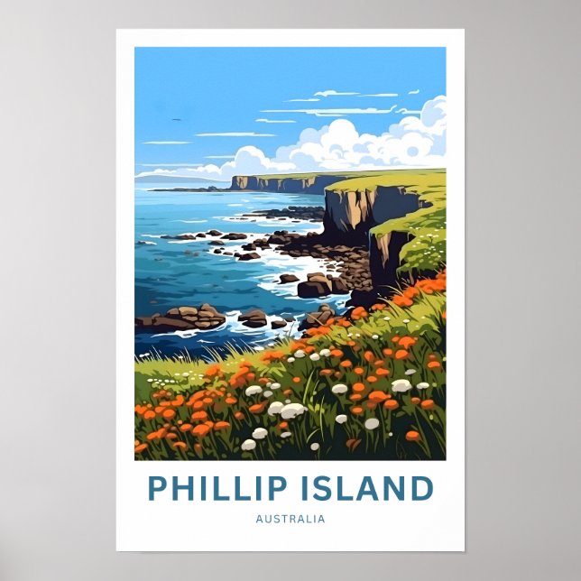 Phillip Island Australia Travel Print (Front)