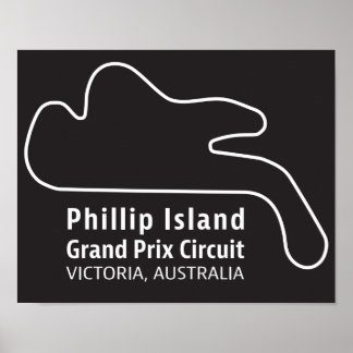 Phillip Island Grand Prix Circuit Track Art Poster