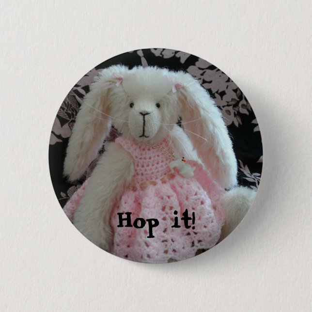 Phillipa Bunny by Wee Darlin Bears 6 Cm Round Badge (Front)