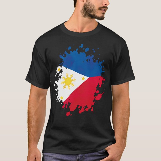 Phillipines Country Flag Countrys Icon Symbol Trav T-Shirt (Front)