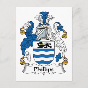 Phillips Family Crest Postcard