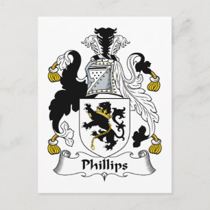 Phillips Family Crest Postcard