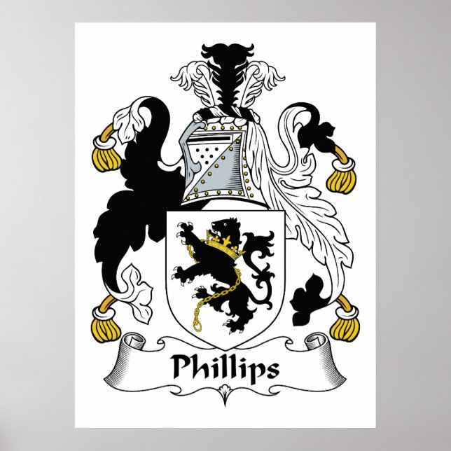 Phillips Family Crest Poster (Front)