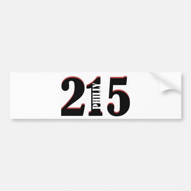 Philly 215 bumper sticker (Front)