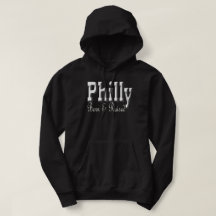 Philly born & raised black hoodie.
