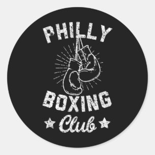 Philly Boxing Club - Vintage Boxer Gloves Classic Round Sticker
