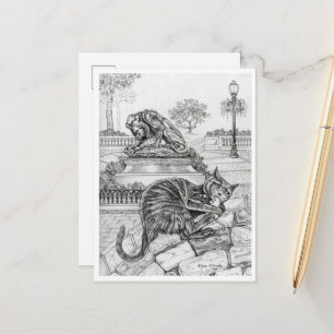 Philly Cat in Rittenhouse Postcard