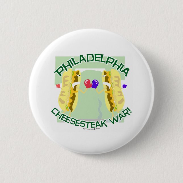 Philly Cheesteak War 6 Cm Round Badge (Front)