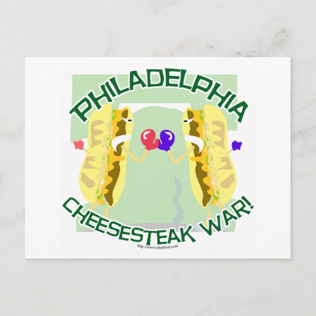 Philly Cheesteak War Postcard (Front)