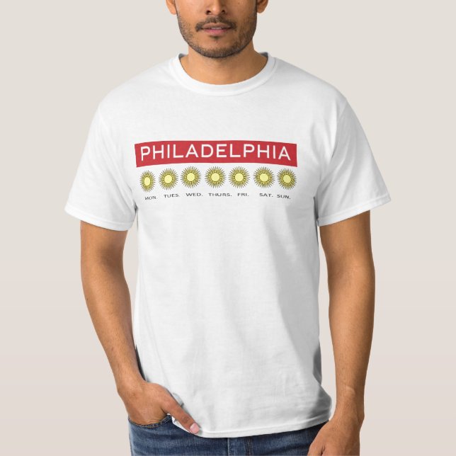 PHILLY FORECAST 'ALWAYS SUNNY' PHILADELPHIA T-Shirt (Front)