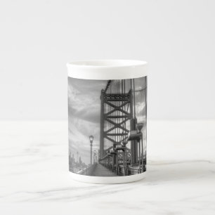 Philly from the bridge bone china mug
