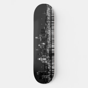 Philly night b/w skateboard
