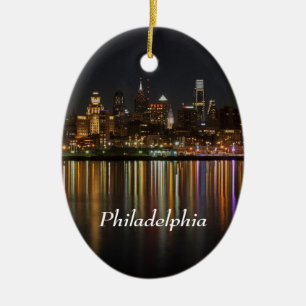 Philly night ceramic tree decoration