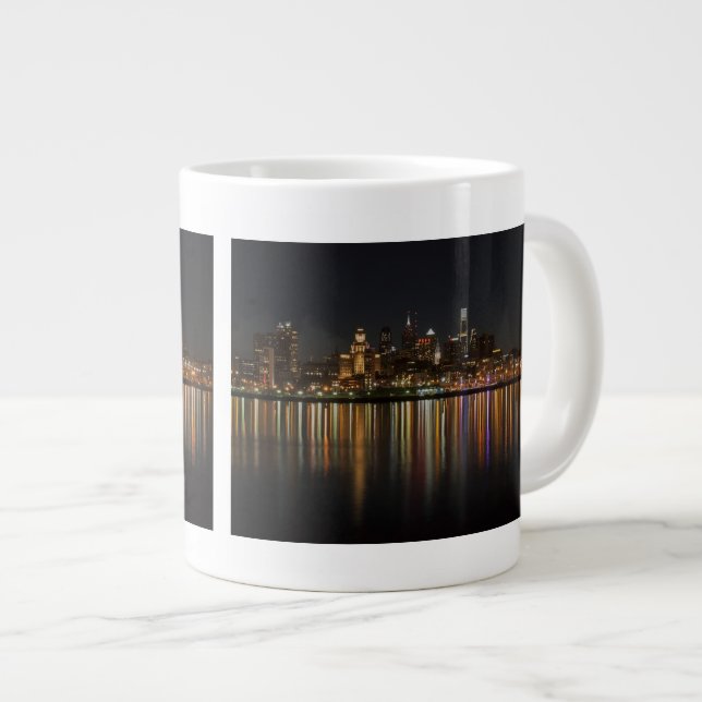 Philly night large coffee mug (Front Right)