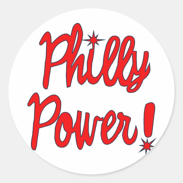 Philly Power! T-shirts, Hoodies, Baseball Tees Classic Round Sticker (Front)