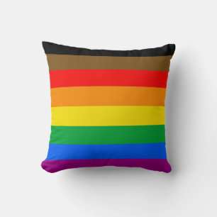 Philly Rainbow Pride Flag Cushion