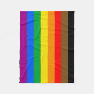 Philly Rainbow Pride Flag Fleece Blanket