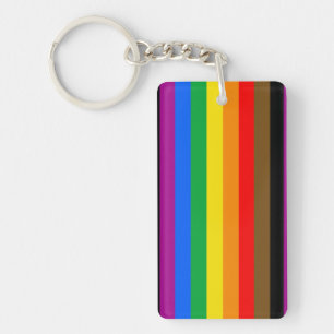 Philly Rainbow Pride Flag Key Ring