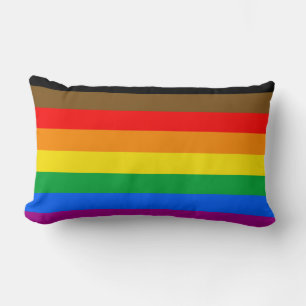 Philly Rainbow Pride Flag Lumbar Cushion