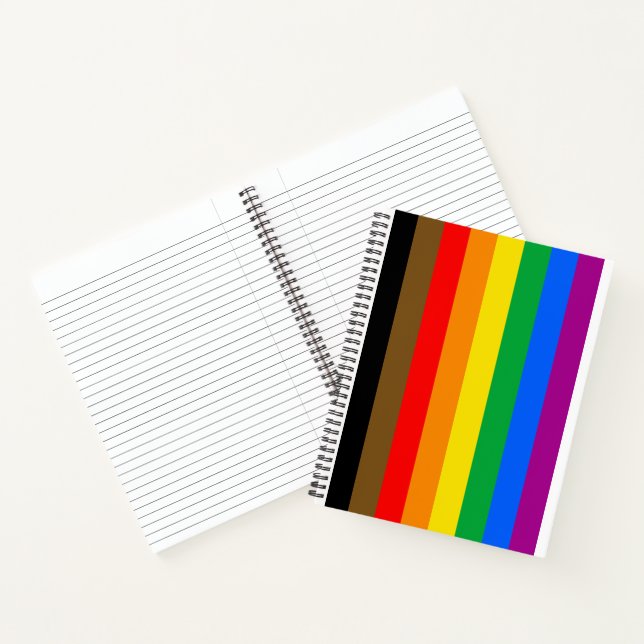 Philly Rainbow Pride Flag Notebook (Inside)