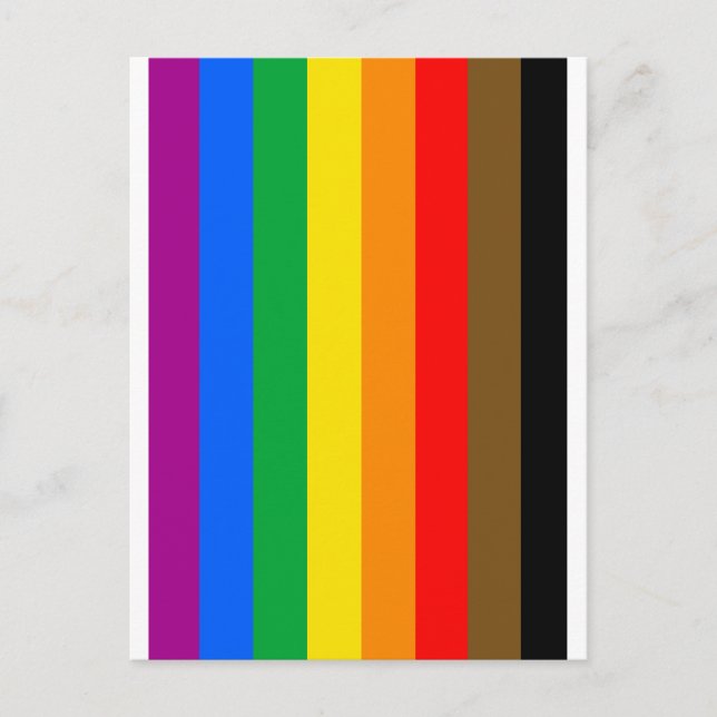 Philly Rainbow Pride Flag Postcard (Front)