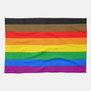 Philly Rainbow Pride Flag Tea Towel