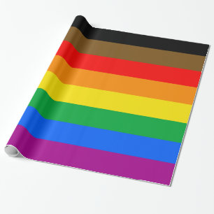Philly Rainbow Pride Flag Wrapping Paper