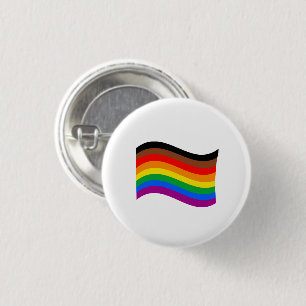 Philly Rainbow Pride Waving Flag 3 Cm Round Badge