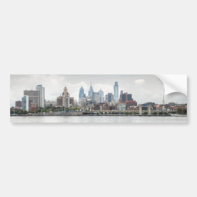 Philly skyline 2 bumper sticker (Front)