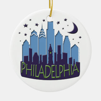 Philly Skyline mega cool Ceramic Ornament