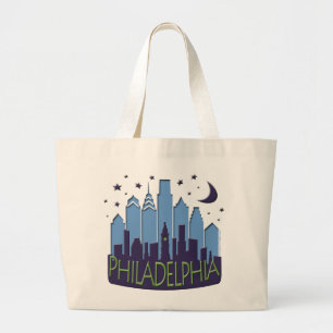 Philly Skyline mega cool Large Tote Bag