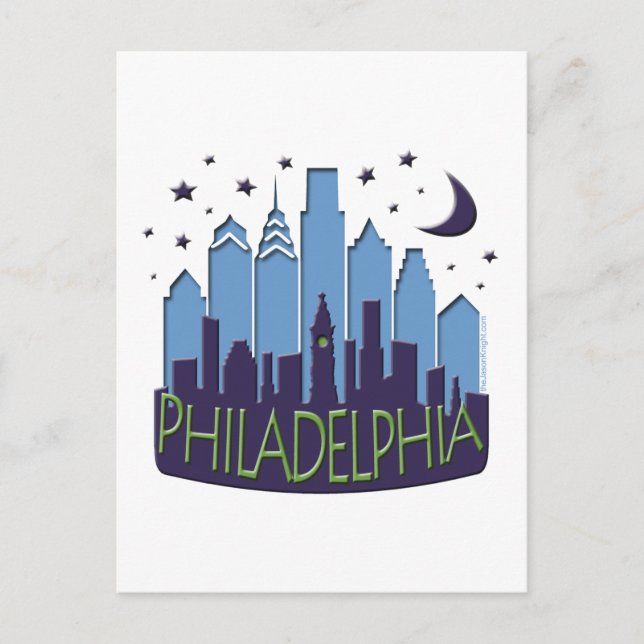 Philly Skyline mega cool Postcard (Front)