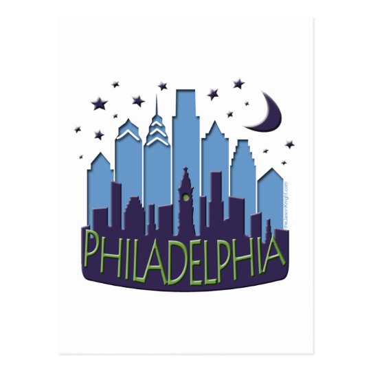 Philly Skyline mega cool Postcard